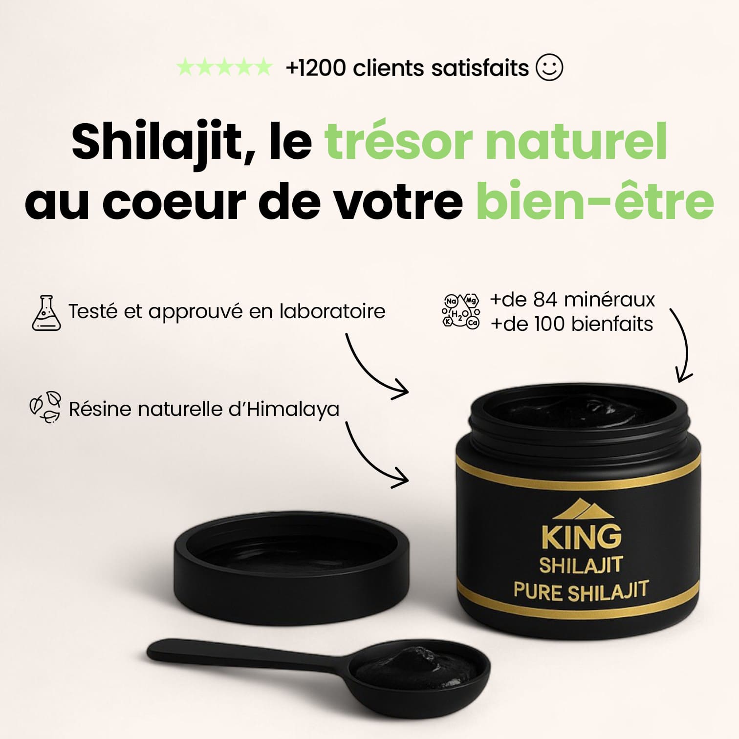 Résine de Shilajit Naturelle Himalaya