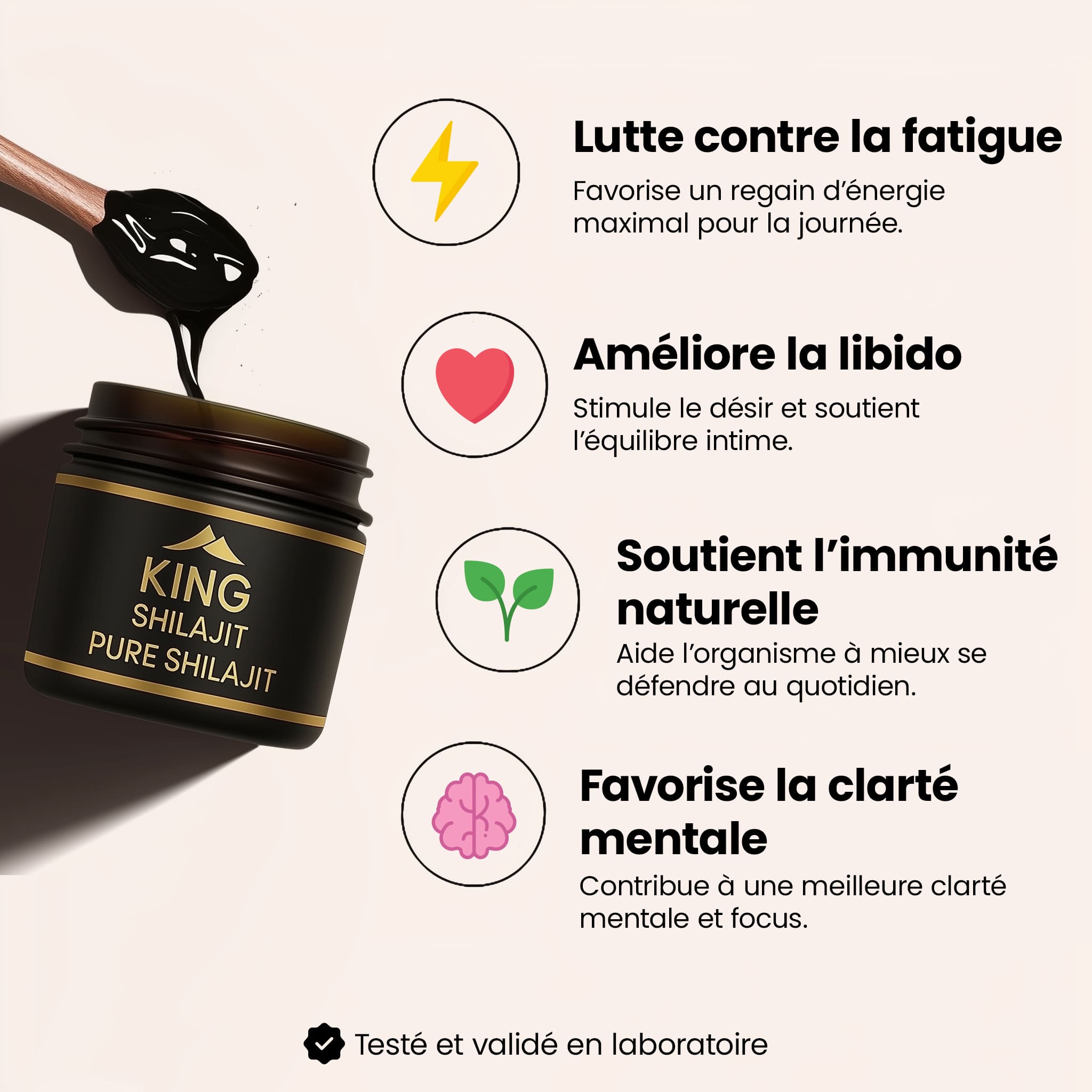 Résine de Shilajit Naturelle Himalaya