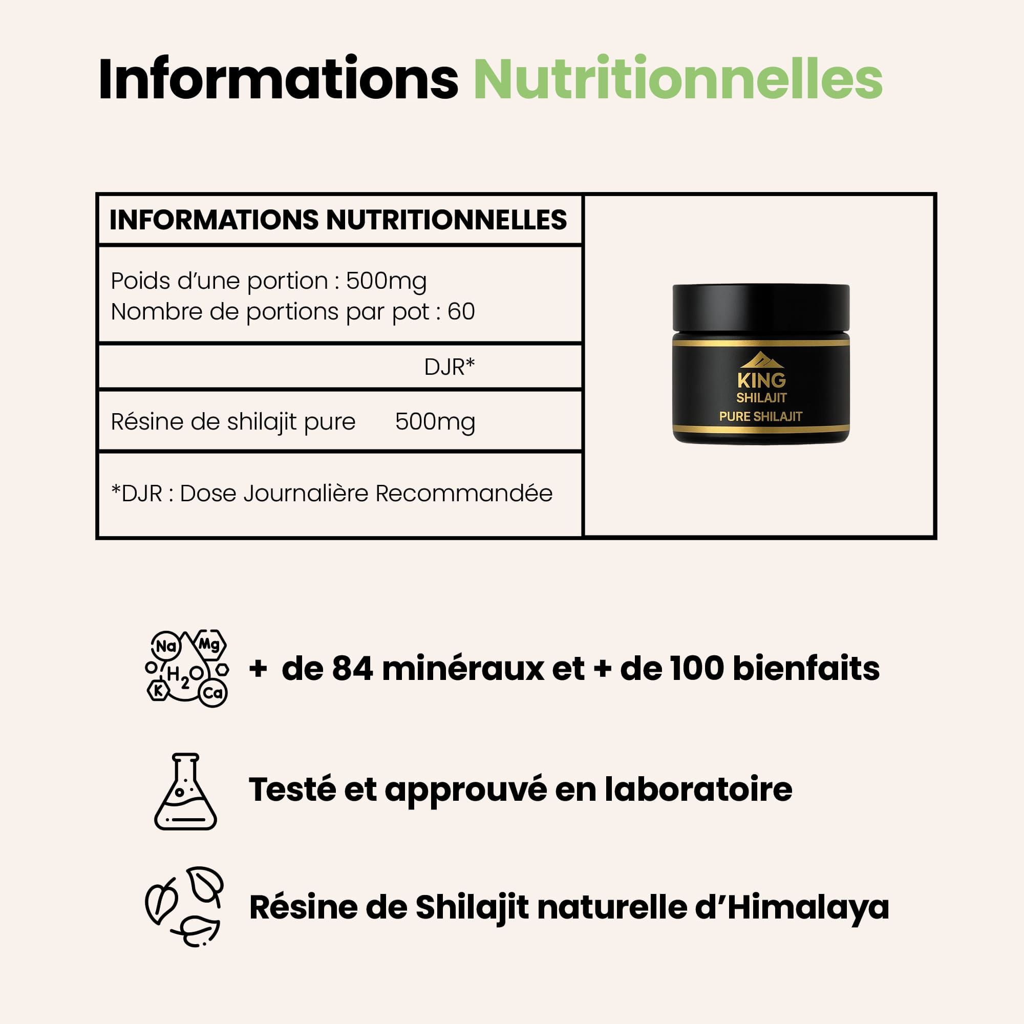 Résine de Shilajit Naturelle Himalaya