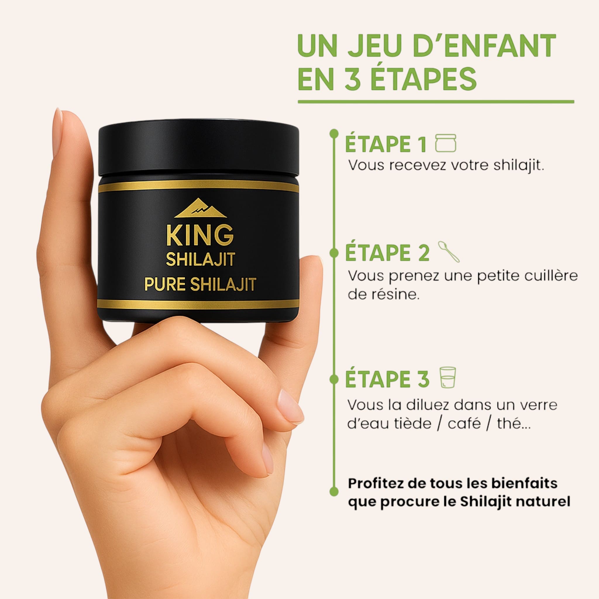 Résine de Shilajit Naturelle Himalaya